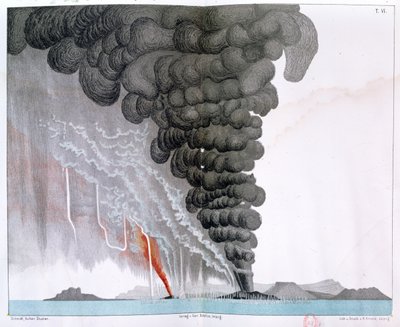 The Eruption of the Santorini Volcano by Julius or Jules Schmidt